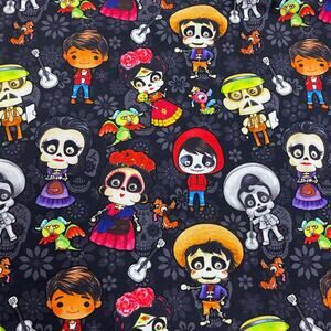 Disney Coco 1 Yard x 60" Novelty Print Stretch Apparel Sewing Fabric